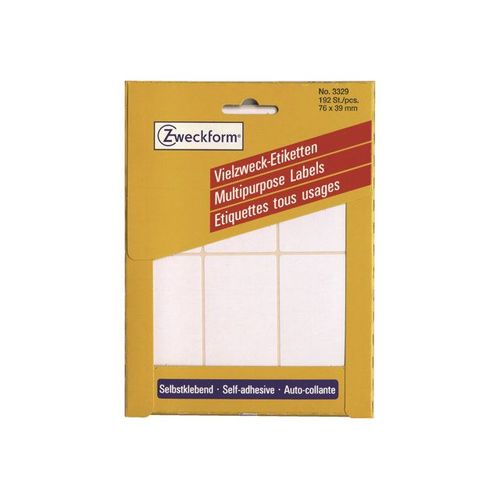 Avery Multi-Purpose Labels 3329 - Étiquettes autocollantes - blanc - 39 x 76 mm 192 unités