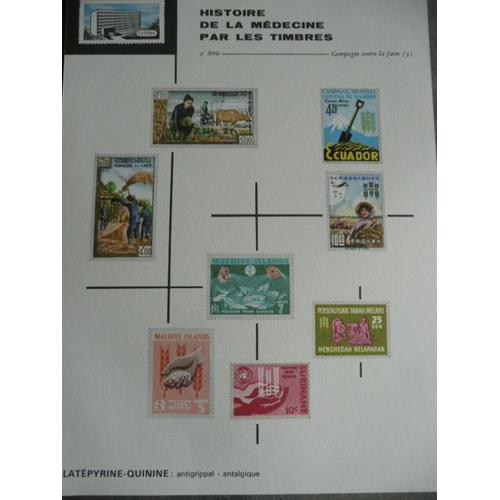 Histoire De La Médecine Par Les Timbres Publicité Pharmaceutique - Latépyrine-Quinine - Campagne Contre La Faim N°1 - 1293