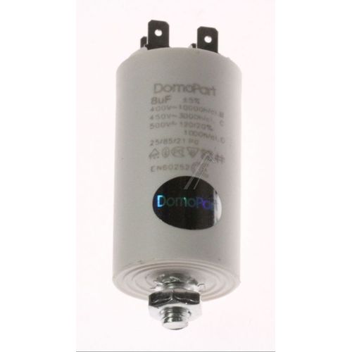 8,0uf-400/450v Condensateur Fixation Écrou Central Pour Moteur Pour Lave Linge Vedette