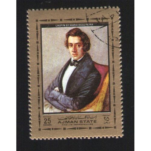 Ajman State Oblitération Ronde Used Stamp Peinture Chopin By Maria Wodzinska