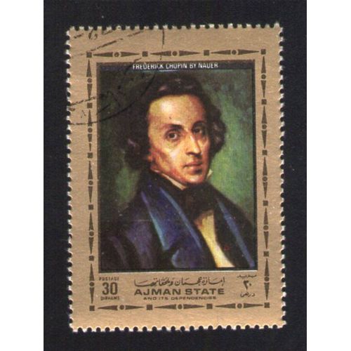 Ajman State Oblitération Ronde Used Stamp Peinture Frederick Chopin By Nauer
