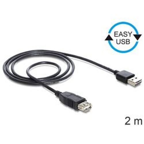 DeLOCK EASY-USB - USB-Verlängerungskabel - USB Typ A, 4-polig (M) - USB Typ A, 4-polig (W) - 2 m ( USB / Hi-Speed USB ) - Schwarz