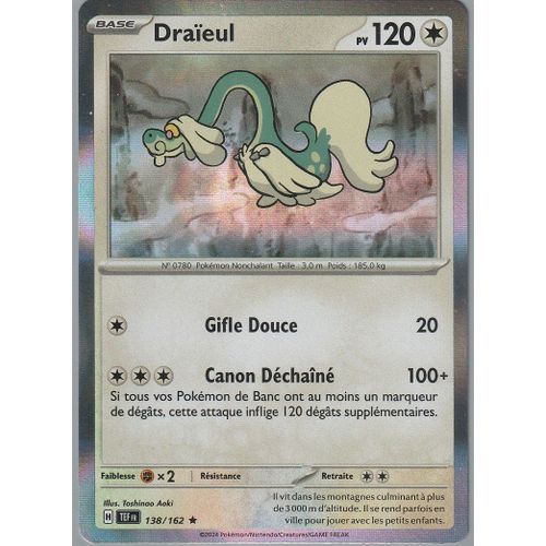 Carte Pokémon - Draieul - 138/162 - Holo-Rare - Ev5 Forces Temporelles Sous Sleeve - Choupine50 -