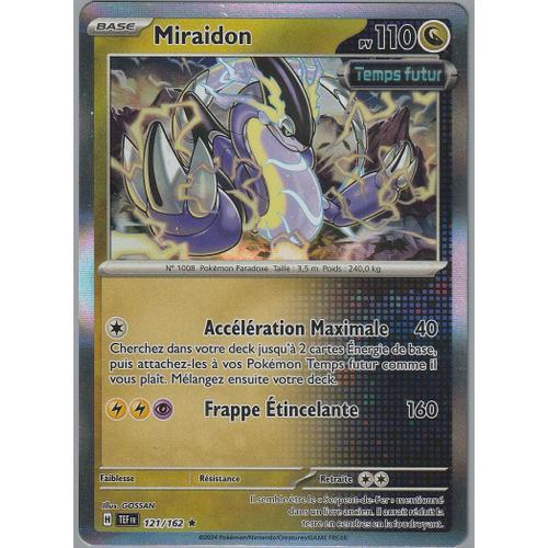 Carte Pokémon - Miraidon - 121/162 - Holo-Rare - Ev5 Forces Temporelles Sous Sleeve - Choupine 50 -