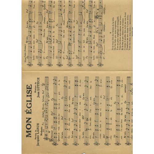 Mon Eglise Paroles De Jacques  Larue  Musique Jean Lutèce