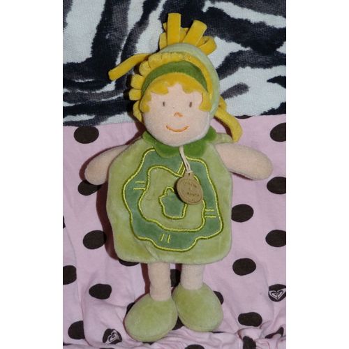 Lutin Doudou Fille Vert Cheveux Jaune Doudou Et Compagnie