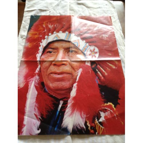 Affiche/Poster D'indien En Habit Traditionnel( Coiffe De Plumes)