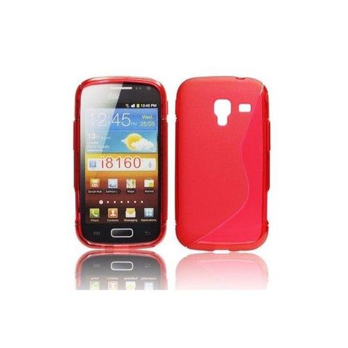 Coque Arrière En Gel Silicone Rouge Pour Samsung Galaxy Ace 2 I8160