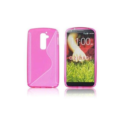 Coque Arrière En Gel Silicone Rose Pour Lg G2