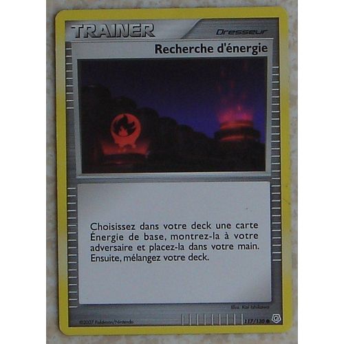 Carte Pokemon Recherche D'énergie 117/130 - Trainer Dresseur - Diamant Et Perle 2007