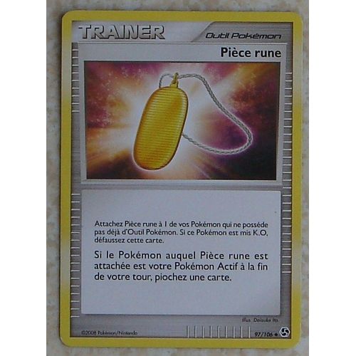 Carte Pokemon Pièce Rune 97/106 - Trainer Outil Pokémon - Diamant Et Perle Duels Au Sommet 2008