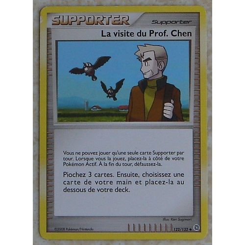 Carte Pokemon La Visite Du Prof. Chen 122/132 - Supporter - Diamant Et Perle Merveilles Secrètes 2008