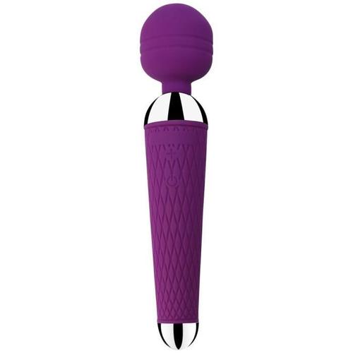 (Dark Purple)Vibromasseur Pour Clitoris, Appareil Puissant Pour Les Femmes, Charge Usb, Magic Wand, Jouet Sexuel En Silicone, En Tou