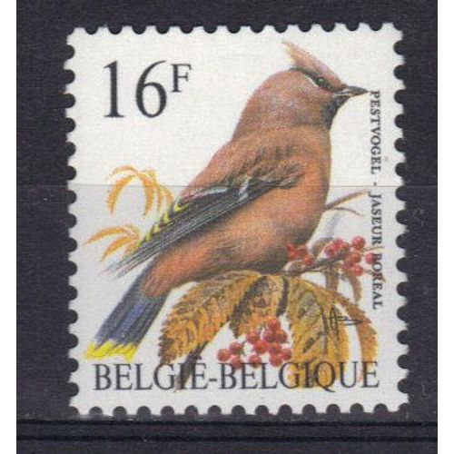 Belgique 1994 : Oiseau : Jaseur Boréal - Timbre 16 F. Multicolore Neuf **