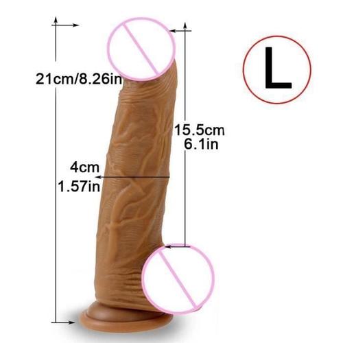 Sextoy,Sensation De Peau Réaliste Gode Matériel Souple Énorme Grand Pénis Avec Ventouse Jouets Sexuels Pour Femme Strapon -