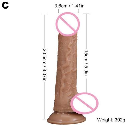 Godemichet - Rabit - Vibromasseur,Hieha Peau Souple Silicone Godes Réaliste Gode Avec Ventouse Mâle Artificiel Pénis Dick - Type C