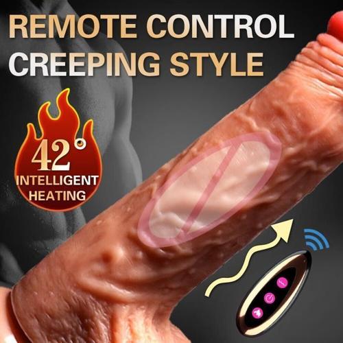 Vibromasseur Télescopique Sans Fil Pour Femme, Gode Réaliste, Chauffage Électrique, Grand Pénis, Point G, Sexe, Creep Section