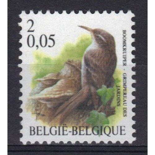 Belgique 2000 : Oiseau : Grimpereau Des Jardins - Timbre 2 F. (0,05 ¿) Multicolore Neuf **