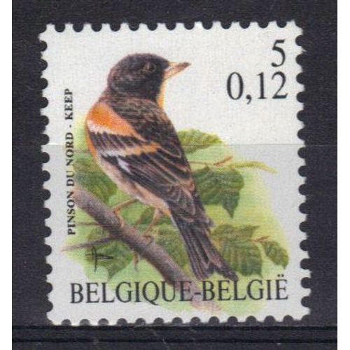Belgique 2000 : Oiseau : Pinson Du Nord - Timbre 5 F. (0,12 ¿) Multicolore Neuf **