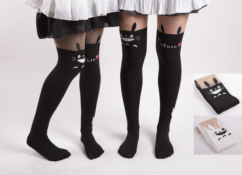 Collants Fantaisie Chat Chaton Noeuds Rose Tete Animaux Oreille Queue Moustache Effet Chaussettes Noir Chair Tendance Manga Anime Mignon Lolita Maid Kawai Cute Cosplay Boutique Paris Black Sugar Rakuten