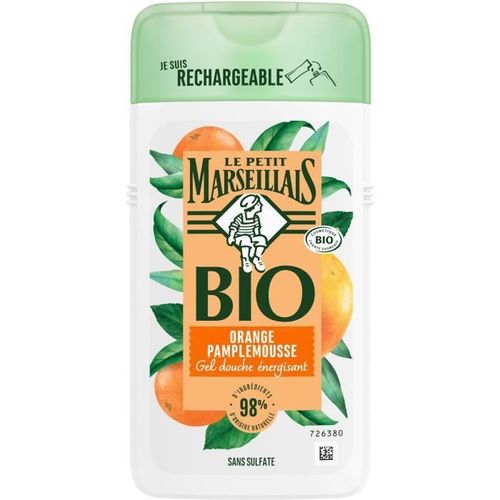 Le Petit Marseillais - Gel Douche Bio Energisant, Au Ph Neutre, Orange Pamplemousse, 250ml Douche 