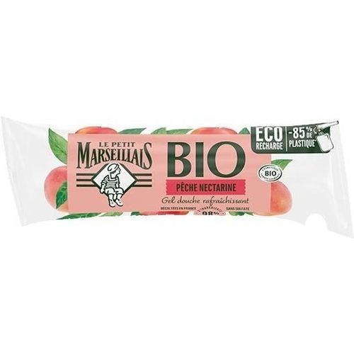Le Petit Marseillais - Berlingot Gel Douche Bio Rafraichissant, Au Ph Neutre, Pêche Nectarine, 250 Ml Douche 