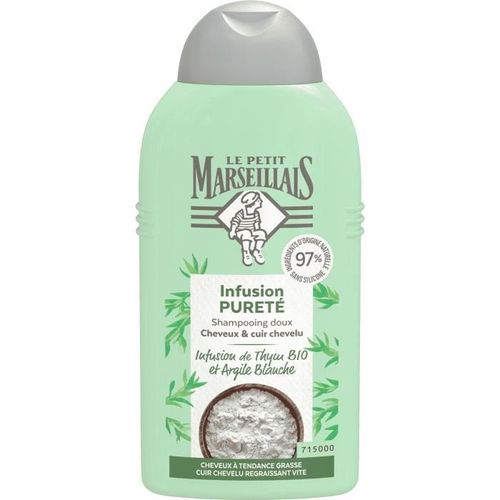 Le Petit Marseillais - Shampooing Pureté Infusion Thym Et Argile Blanche Bio Shampoing 250 Ml 