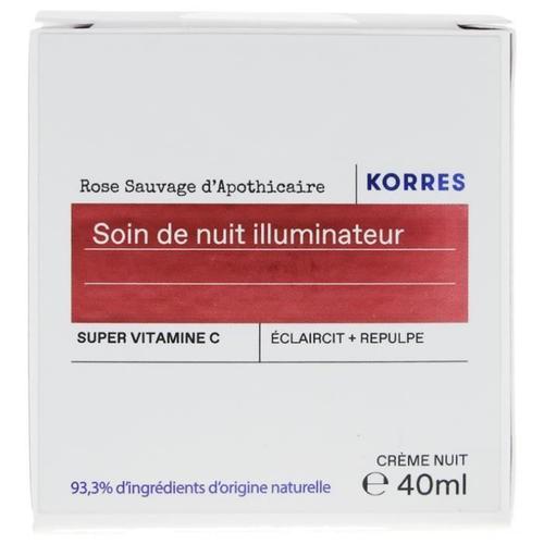 Crème De Nuit Eclat Rose Sauvage - Korres - Crème De Nuit Éclat 