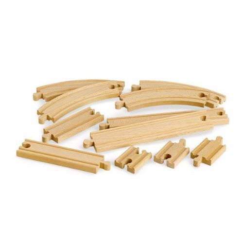 Brio - 33401 - Chemin De Fer En Bois - Coffret Expansion Débutants - 11 Pièces