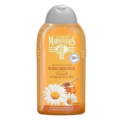 Le Petit Marseillais - Shampooing Doux Blond Ensoleillée Camomille Et Miel Bio - Le Flacon De 250 Ml Shampoing 