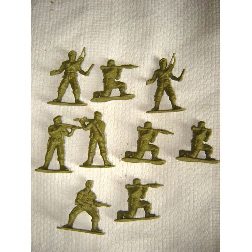 11 Petits Soldats Ww2 Ww Ii  Commando Us Rambo Vietnam  Echelle 1 32