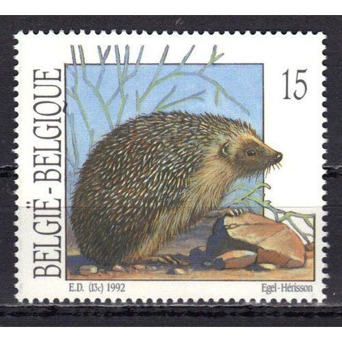 Belgique 1992 : Faune : Petit Mammifère : Hérisson - Timbre 15 F. Neuf **