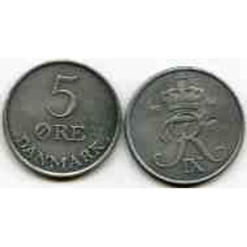Danemark = Pièce De 5 Ore, Année 1961, En Zinc
