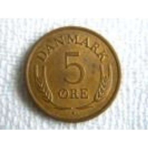 Danemark = Pièce De 5 Ore, Année 1966, En Cuivre