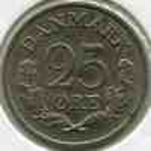 Danemark = Pièce De 25 Ore, Année 1964, En Cupro-Nickel
