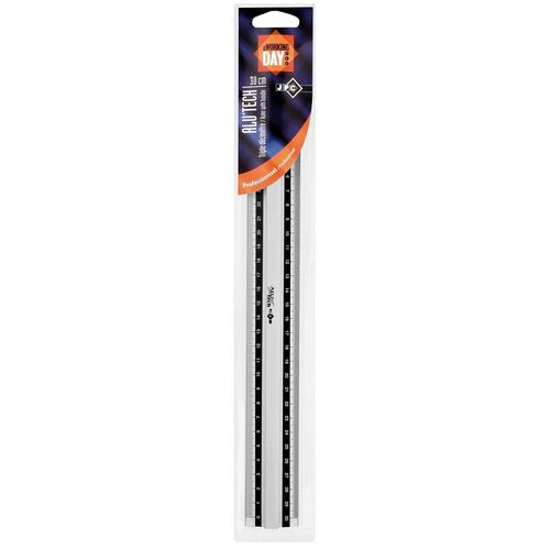 Jpc Creations Alu Tech Règle Triple Décimètre À Poignée Aluminium Technique Antiderapante 30 Cm