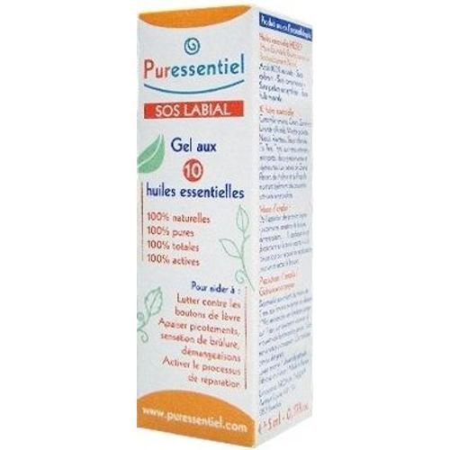 Puressentiel Gel Sos Labial Aux 10 Huiles Essentielles - 5 Ml 