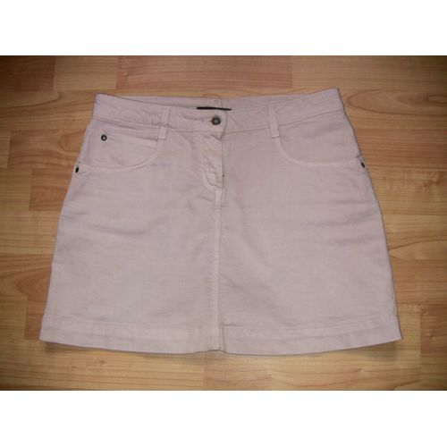 Jupe Droite Rose En Jean Taille 38 Armand