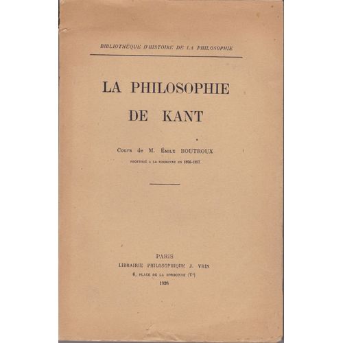 La Philosophie De Kant