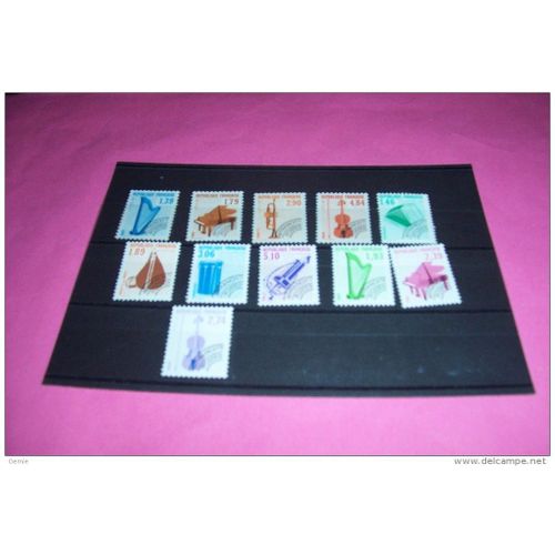Serie France Neuf Preoblitere 11 Timbres Instruments De Musique
