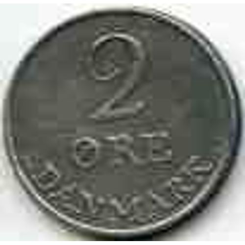 Danemark = Pièce De 2 Ore, Année 1966, En Zinc