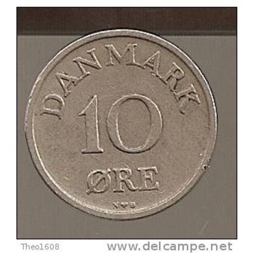 Danemark = Pièce De 10 Ore, Année 1949 En Nickel