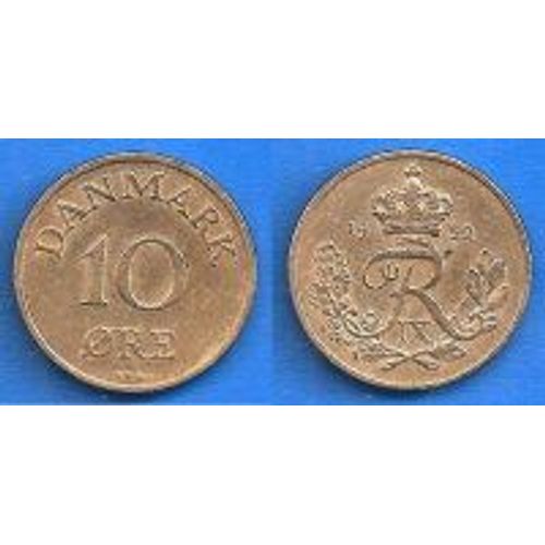 Danemark = Pièce De 10 Ore, Année 1952 En Nickel