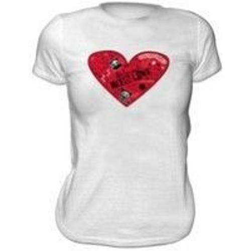 Skelanimals - T-Shirt Femme Blanc Valentine Taille L