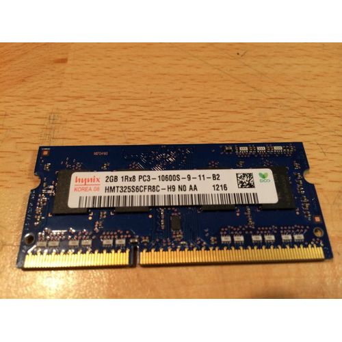 MEMOIREPC PORTABLE HYNIX DDR3 / 2GB 1Rx8 PC3 - 10600S - 9 - 11 - B2 / HMT325S6CFR8C-H9 N0 AA