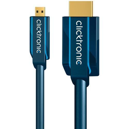 CLICKTRONIC CAVO ADATTATORE MICRO-HDMI¿ CON ETHERNET (HDMI A/ D) 2 M