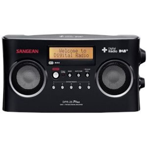 Sangean DPR-25 Radio stéréo portable DAB/FM-RDS Rechargeable Noir