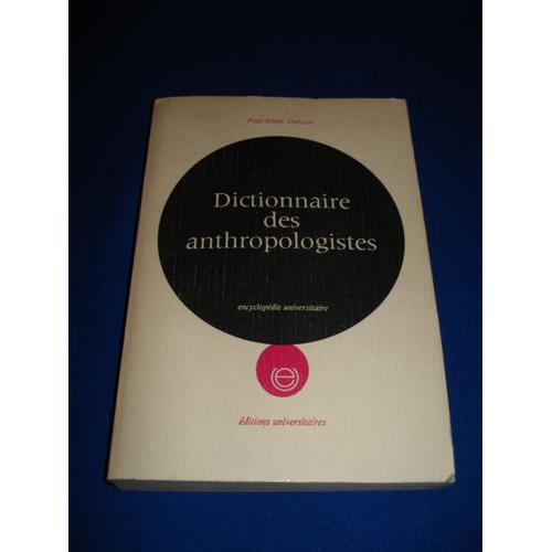 Dictionnaire Des Anthropologistes