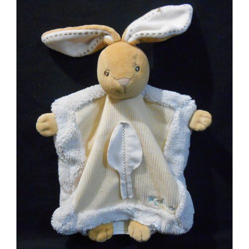 Doudou Lapin Marionnette, Peluche, Ecru Jaune, Feuille, Kaloo