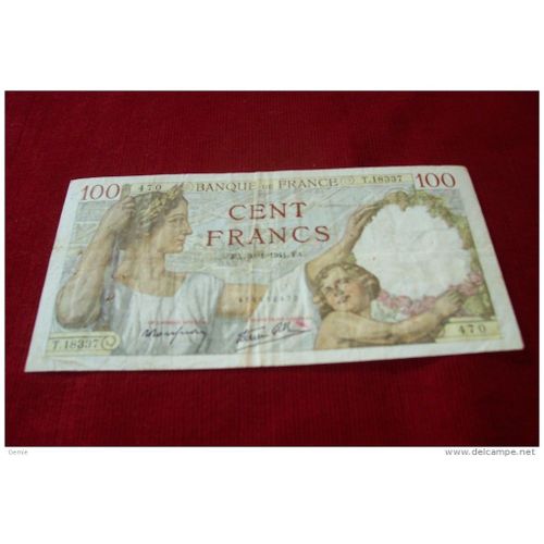 Billet De 100 Fr  Sully 30 01 1941 T 18337 No 470